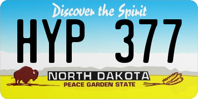 ND license plate HYP377