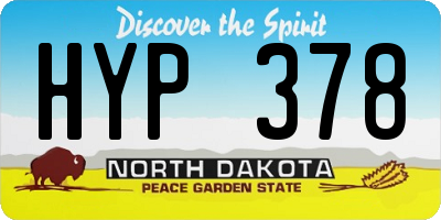 ND license plate HYP378