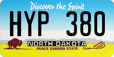 ND license plate HYP380