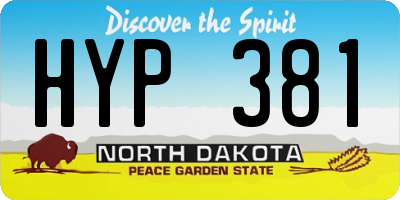 ND license plate HYP381
