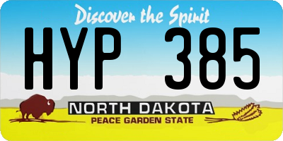 ND license plate HYP385