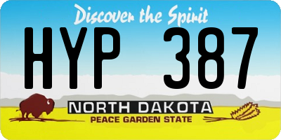 ND license plate HYP387