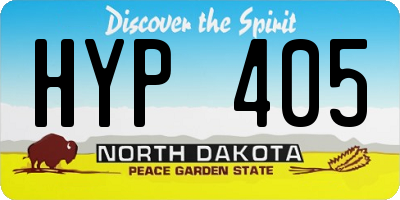 ND license plate HYP405