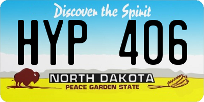 ND license plate HYP406