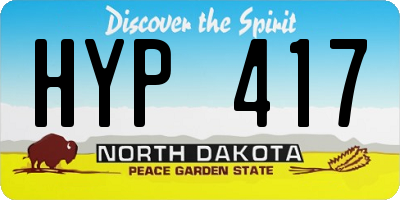 ND license plate HYP417