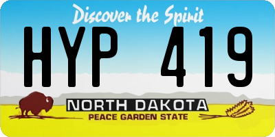 ND license plate HYP419