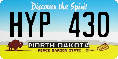 ND license plate HYP430