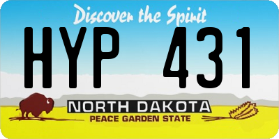 ND license plate HYP431