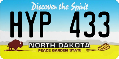 ND license plate HYP433