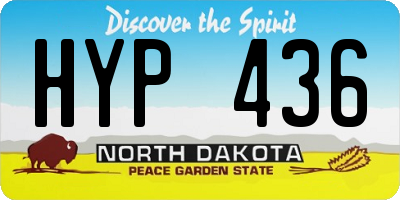 ND license plate HYP436