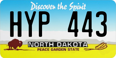 ND license plate HYP443