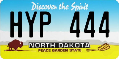 ND license plate HYP444