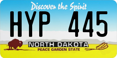 ND license plate HYP445