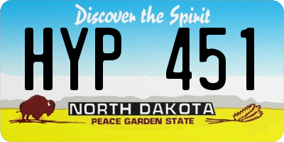 ND license plate HYP451