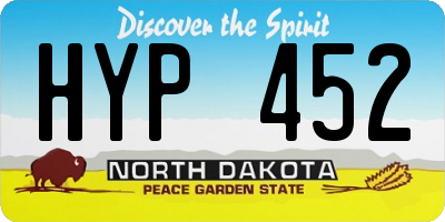 ND license plate HYP452