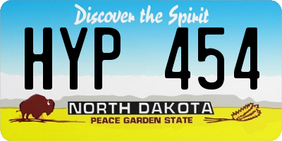 ND license plate HYP454