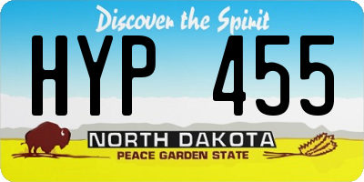 ND license plate HYP455