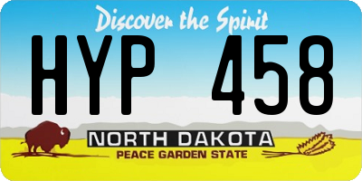 ND license plate HYP458