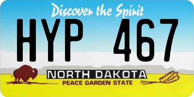 ND license plate HYP467