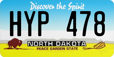 ND license plate HYP478