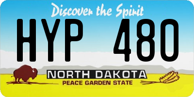 ND license plate HYP480