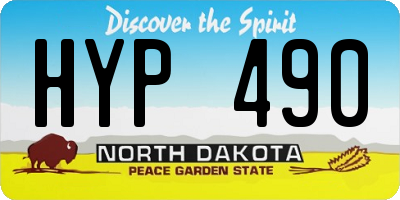 ND license plate HYP490