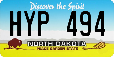 ND license plate HYP494