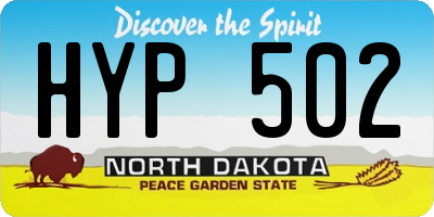 ND license plate HYP502