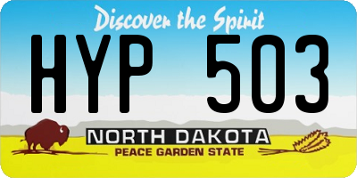 ND license plate HYP503