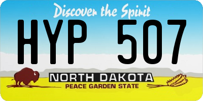 ND license plate HYP507
