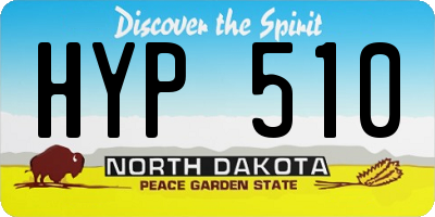 ND license plate HYP510