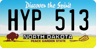 ND license plate HYP513
