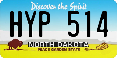 ND license plate HYP514