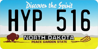 ND license plate HYP516