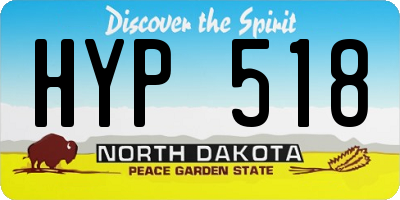 ND license plate HYP518