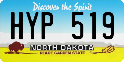 ND license plate HYP519