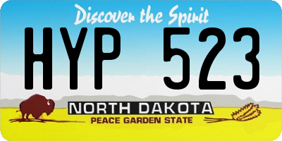 ND license plate HYP523