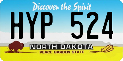 ND license plate HYP524