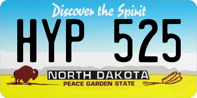 ND license plate HYP525