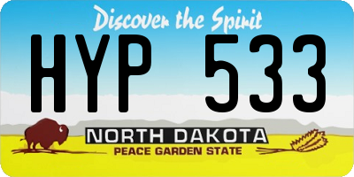 ND license plate HYP533