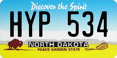 ND license plate HYP534