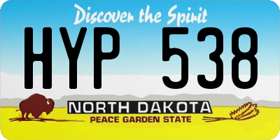 ND license plate HYP538