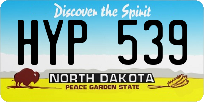 ND license plate HYP539