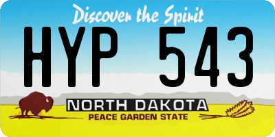 ND license plate HYP543