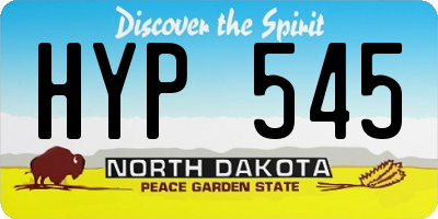 ND license plate HYP545