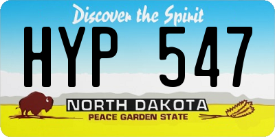 ND license plate HYP547
