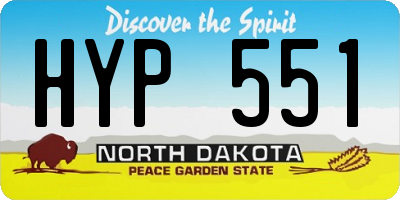 ND license plate HYP551