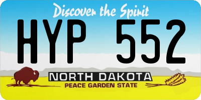 ND license plate HYP552