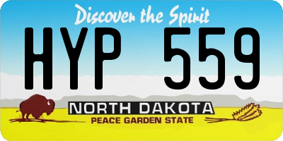 ND license plate HYP559