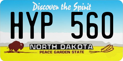 ND license plate HYP560